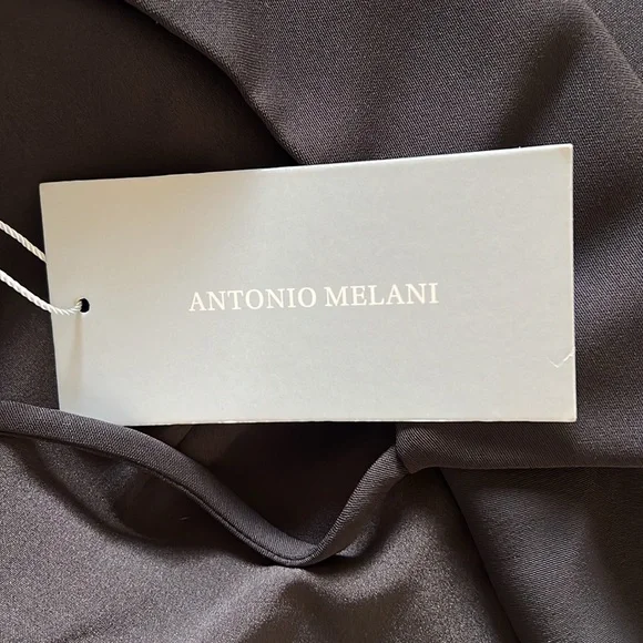 🆕 ANTONIO MELANI Black Jumpsuit with Sweetheart Neckline and Wide-Leg - Picture 17 of 17